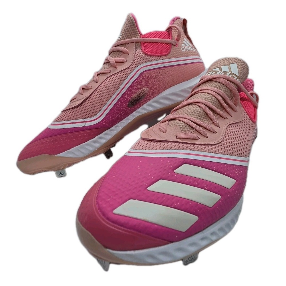 Adidas Icon Bounce Baseball Cleats‎ Breast Cancer Awareness Pink White Men's 16